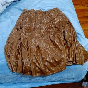 Zara women faux leather skirt